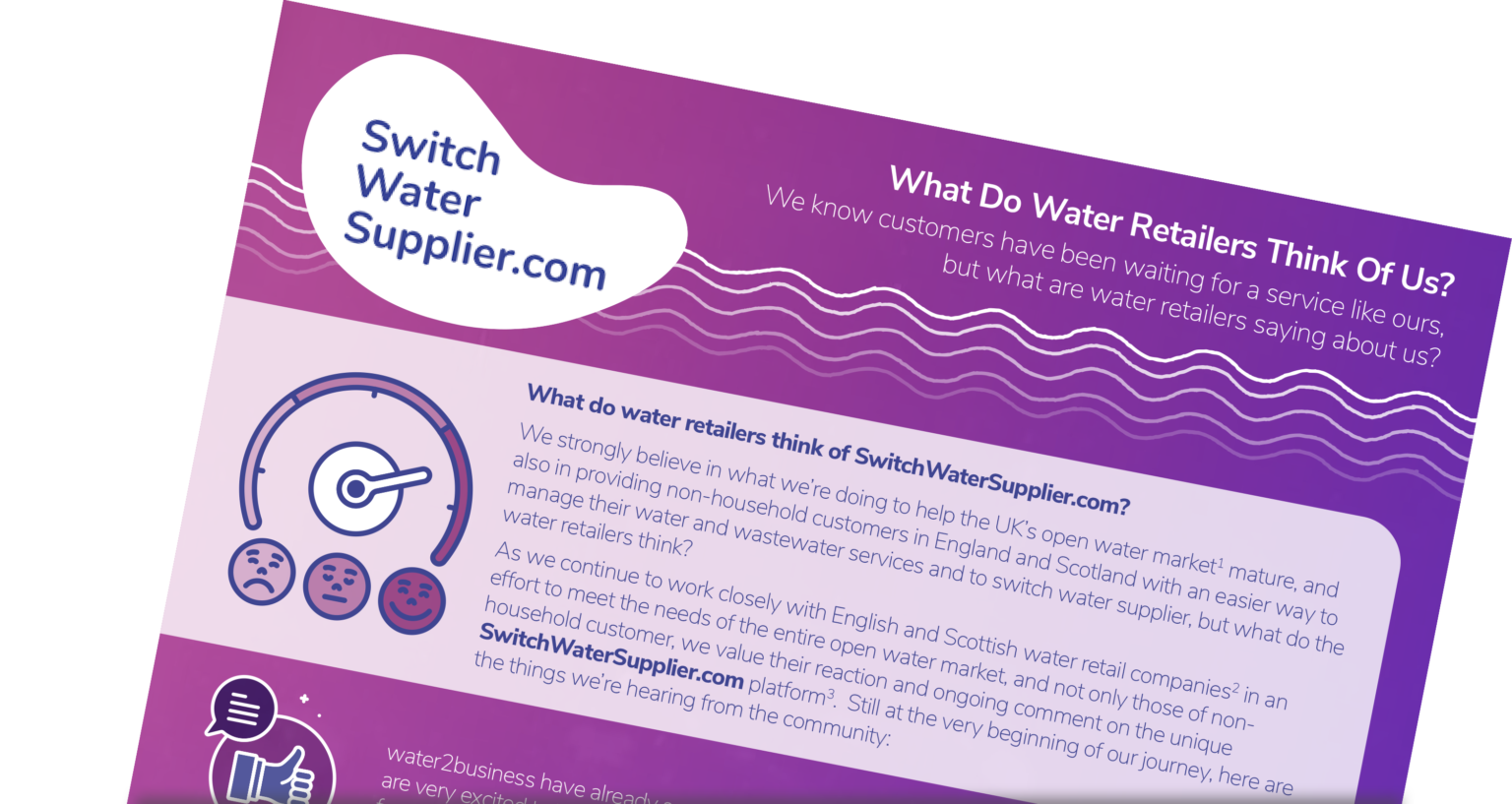 What Do Water Retailers Think Of Us? Switch Water Supplier