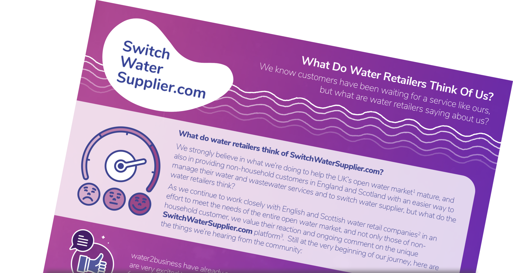 What Do Water Retailers Think Of Us? Switch Water Supplier